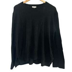 Ella Moss Black High-Low Crewneck Sweater Women’s Size M
